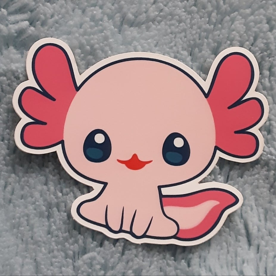 Axolotl Sticker / Kawaii Axolotl Sticker / Chibi Axolotl Sticker